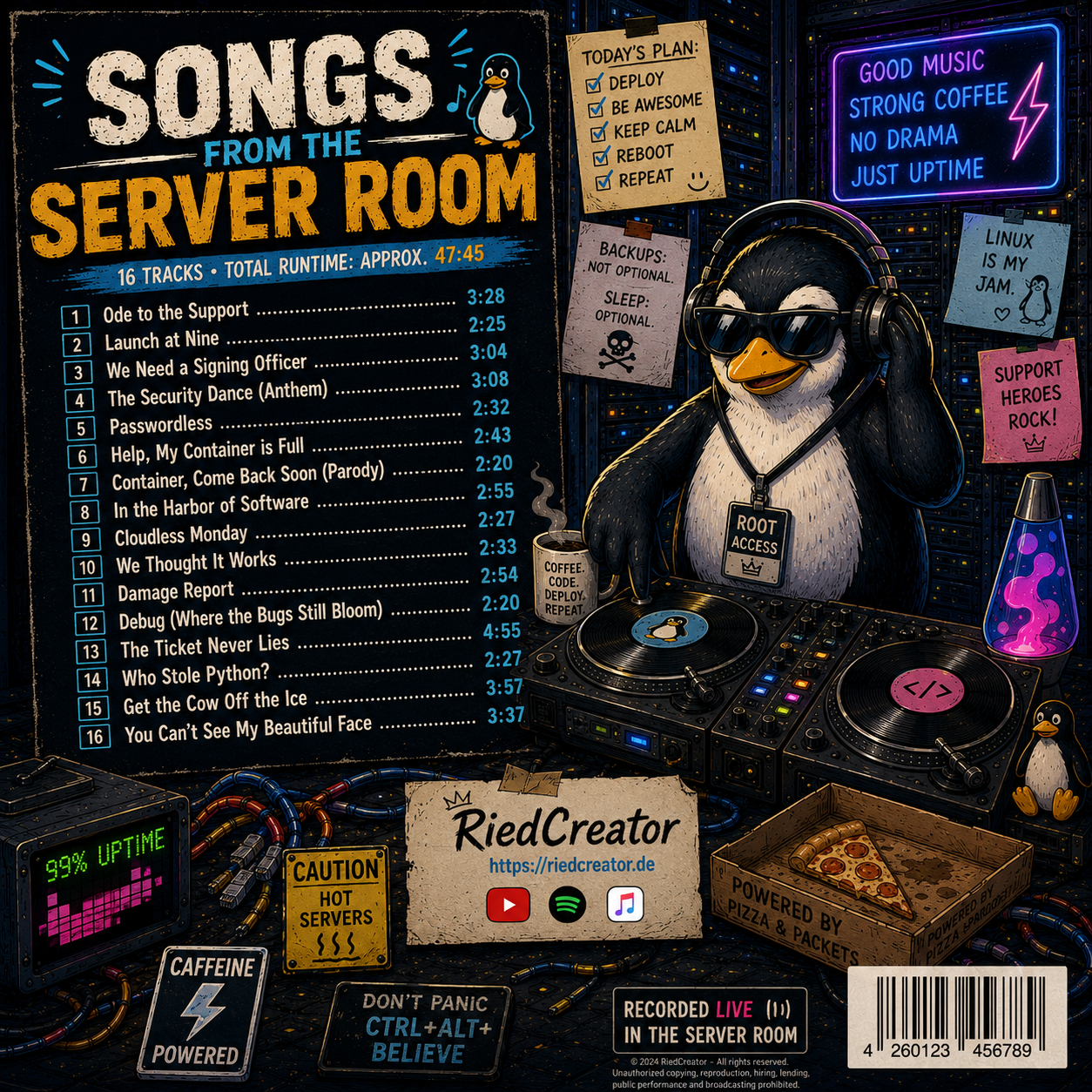 Back artwork for Songs from the Server Room